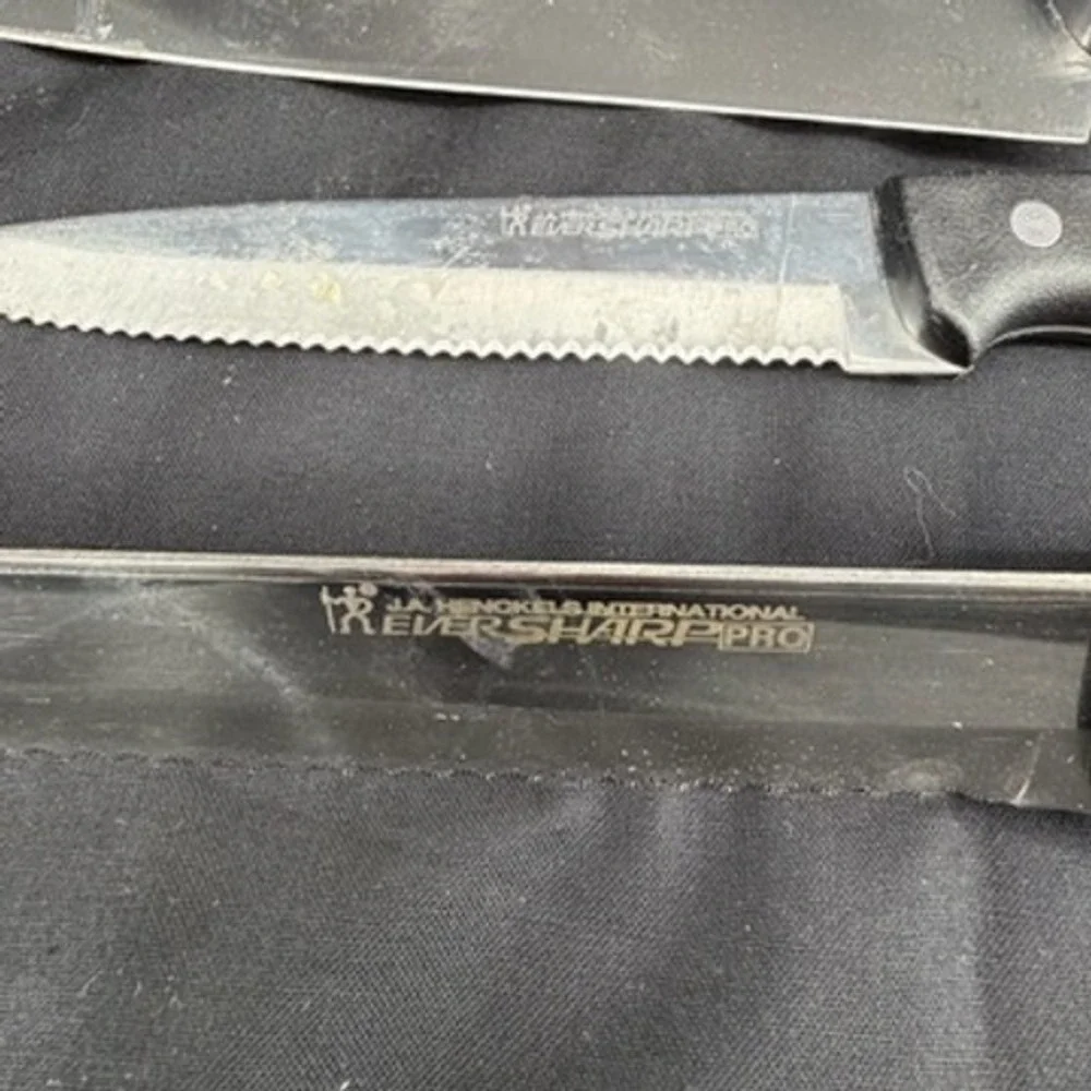 JA Henckels International Eversharp Pro Knife Set with Wood Block 7 Piece